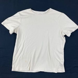 White Stag Tshirt Womens Medium Beige Short Sleeve Crew Neck